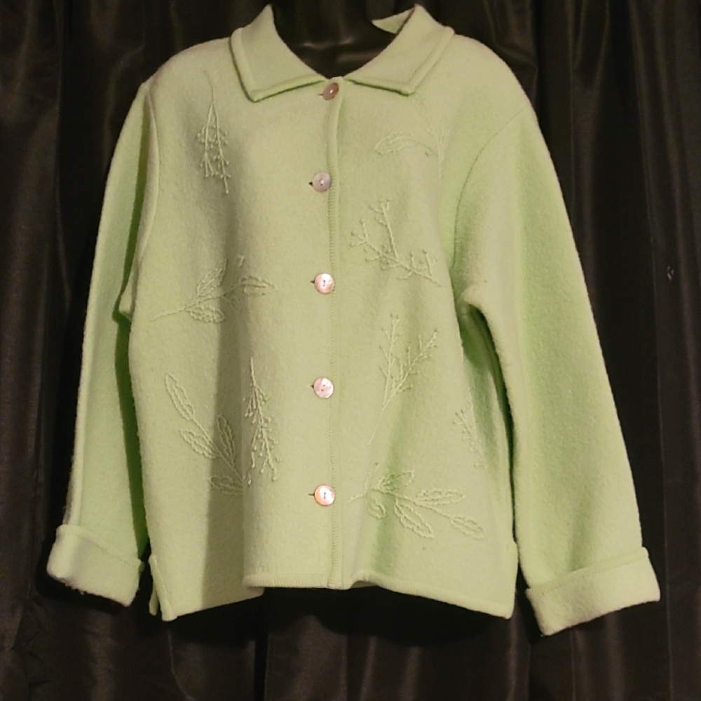 Tally Ho Green Wool Jacket Size XL